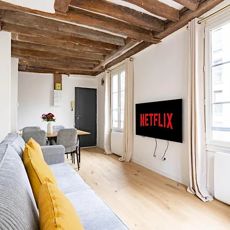 شقة Quartier Fontaine Chatelet Les Halles Free Netflix باريس